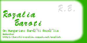 rozalia baroti business card